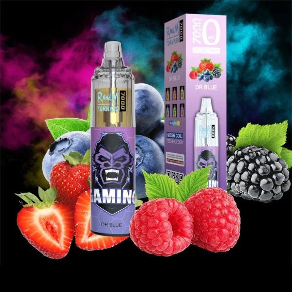 RandM Tornado 7000 Puff Disposable Vape (Dr Blue  5%)