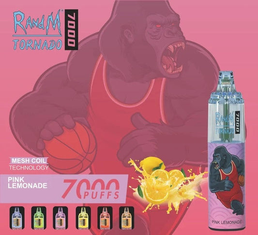 RandM Tornado 7000 Puff Disposable Vape (Pink Lemonade  5%)